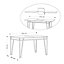 Decortie Pal Modern Dining Table Multipurpose Extendable Living Room Ancient White W 132cm