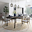 Decortie Pal Modern Dining Table Multipurpose Extendable Living Room Dark Coffee W 132cm