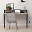 Decortie Pal Modern Study Desk Mocha Grey With Monitor Stand  Width 124cm