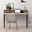 Decortie Pal Modern Study Desk Oak With Monitor Stand  Width 124cm