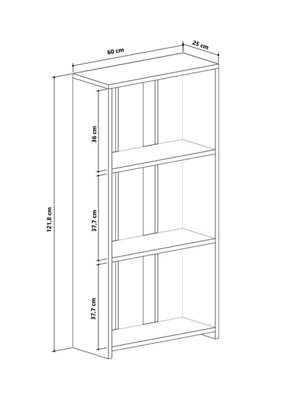 Decortie Parnel Modern Bookcase Oak