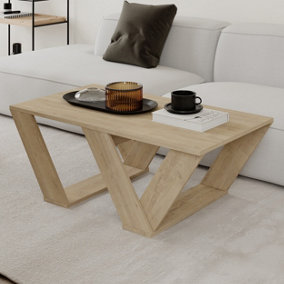 Decortie Pipra Modern Coffee Table Oak Multipurpose  H 40cm