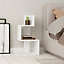 Decortie Rosie Modern Side End Table White Multipurpose With Creativeness  H 72cm