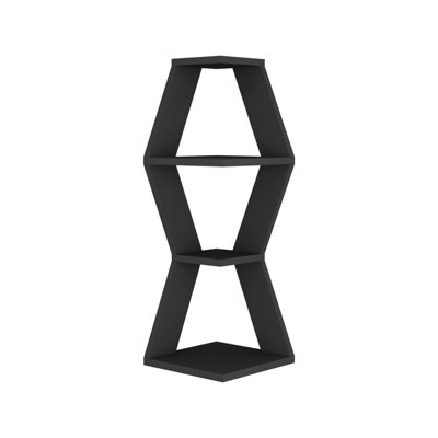 Decortie Sablor Diagonal Corner Shelf Anthracite Grey 30 x 30 x 86 cm
