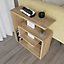 Decortie Saly Modern Side End Table Oak White Multipurpose With Creativeness  H 57cm 3 Tier