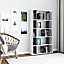 Decortie Sanborn Bookcase White - Anthracite Grey