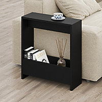 Decortie Simpi Modern Side End Table Black Multipurpose With Creativeness  H 60cm 2 Tier
