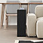 Decortie Simpi Modern Side End Table Black Multipurpose With Creativeness  H 60cm 2 Tier