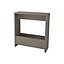 Decortie Simpi Modern Side End Table Mocha Grey Multipurpose With Creativeness  H 60cm 2 Tier