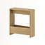 Decortie Simpi Modern Side End Table Oak Multipurpose With Creativeness  H 60cm 2 Tier