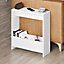 Decortie Simpi Modern Side End Table White Multipurpose With Creativeness  H 60cm 2 Tier