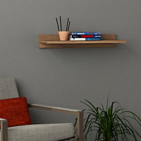 Decortie Simple Modern Floating Shelf Oak 10cm Short