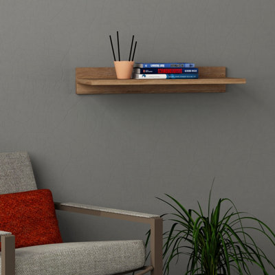 Decortie Simple Modern Floating Shelf Oak 10cm Short