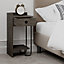 Decortie Sirius Modern Bedside Table Left Module Dark Coffee 32cm Width Bedroom Furniture