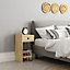 Decortie Sirius Modern Bedside Table Left Module Oak 32cm Width Bedroom Furniture