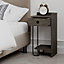 Decortie Sirius Modern Bedside Table Right Module Dark Coffee 32cm Width Bedroom Furniture