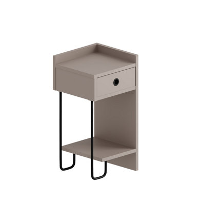 Decortie Sirius Modern Bedside Table Right Module Oak Width 32cm