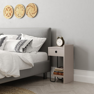 Decortie Sirius Modern Bedside Table Right Module Oak Width 32cm