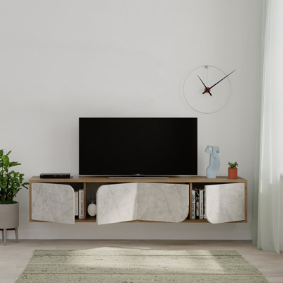 Marble look tv deals unit