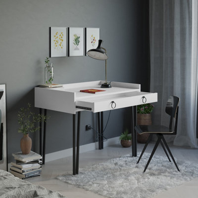 White on sale 100cm desk