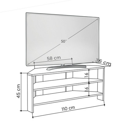36 inch tall corner tv stand top