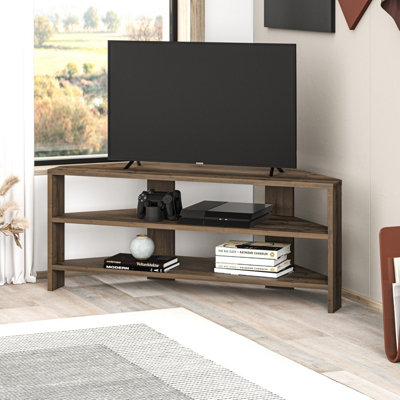 Decortie Thales Corner Modern TV Unit Entertainment Stand Dark Oak Effect 32 TVs H 43cm W