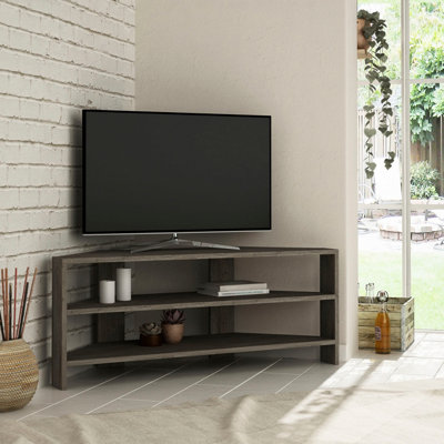 Decortie Thales Corner Modern TV Unit Multimedia Centre Dark Coffee 110cm