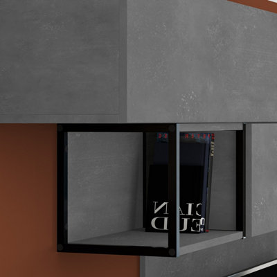 Decortie Tronador Modern Tv Unit Retro Grey Retro Grey Full Wall 260cm