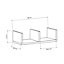 Decortie U Shape Modern Floating Shelf Anthracite Grey 14.8cm Short