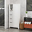 Decortie YADA Midi Multipurpose Modern Bathroom Cabinet White H 164.5cm