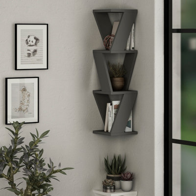 Small corner wall deals shelf