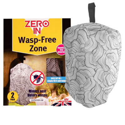 Decoy Wasp Nest Garden Wasp Deterrent pack of 2 Outdoor Fabric Nests Wasp Free