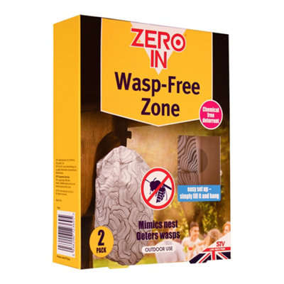 Decoy Wasp Nest Garden Wasp Deterrent pack of 2 Outdoor Fabric Nests Wasp Free