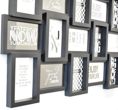 DEENZ 24 Picture Multi Aperture Zig Zag Style Photo Frame For 24 Photos ...