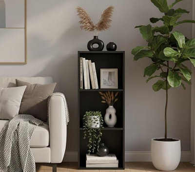 DEENZ 3-Tier Wooden Bookcase Shelving Unit Open Luder Cubic Modern Home ...