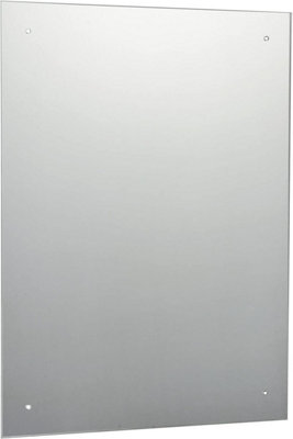 DEENZ 40X50Cm Frameless Hd Quality Silver Drill Hole Mirror Bathroom