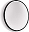 DEENZ 50Cm Large Round Black Wall Mounted Mirror Aluminium Frame Bathroom Mirror