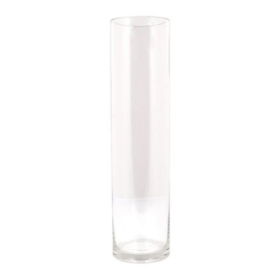 DEENZ Clear Glass Cylinder Vase Tall Slim Design Modern Storage Decor ...