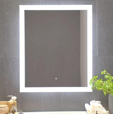 Led deals border mirror