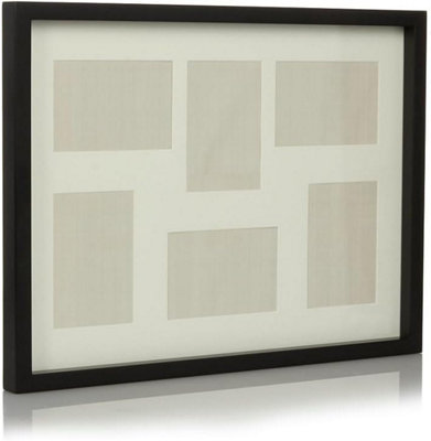 DEENZ Multi-Aperture Rectangular Box Picture Black Frame 6 Glass Cover ...