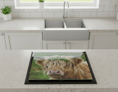 DEENZ Multicolour Highland Cow Universal Hob Cover Plate 5Mm Thick ...