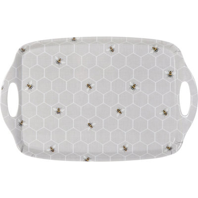 DEENZ Rectangle Melamine Serving Tray With Handles Large Kitchen ...