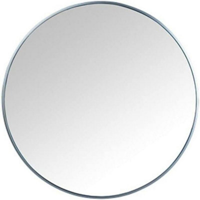 DEENZ Round Grey Wall Mirror Metal Frame Industrial Living Room Bathroom Hallway 60Cm