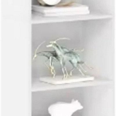 DEENZ Shelf Book White Open Luder Tier Wooden Shelving Bookcase Storage ...