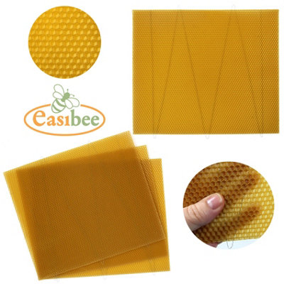 Deep Brood Wired Wax Foundation Sheets for National Beehives | DIY at B&Q