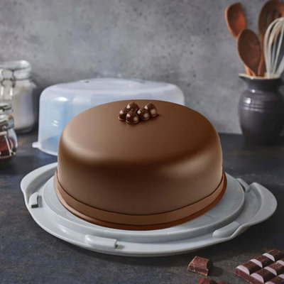 Deep Cake Clear Plastic Storage Containers With Handles & Lids For Cakes and Desserts
