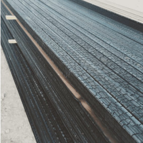 Deep Charred Austrian Larch Square Boarding (L) 4m (W) 145mm (T) 20mm Pack of 10 pieces