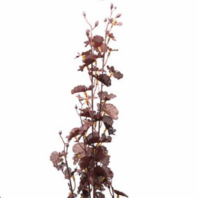 Deep Dancing Orchid Stem Artificial Plant - Plastic - L22 x W22 x H90 cm - Purple