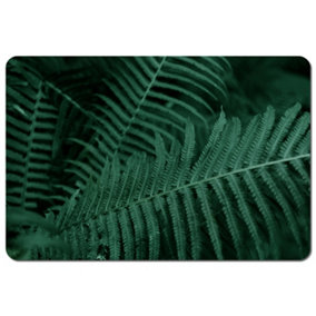 Deep green fern leaves texture. Fern in the forest. Plants background. Biophilia trend (Placemat) / Default Title
