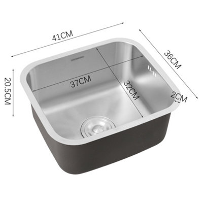 Deep Single Bowl Stainless Steel Catering Inset Kitchen Sink and ...